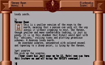 Zork Zero - The Revenge of Megaboz_Disk0 screen shot game playing